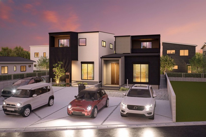 筑紫野市大字筑紫、新築一戸建ての完成予想図（外観）画像です