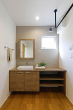 久留米市津福今町、新築一戸建ての洗面画像です