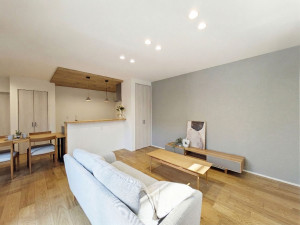 久留米市津福今町、新築一戸建ての居間画像です