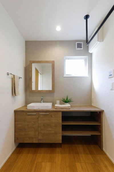 久留米市津福今町、新築一戸建ての洗面画像です