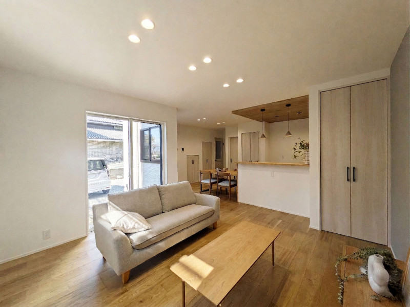 久留米市津福今町、新築一戸建ての居間画像です