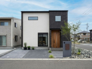 朝倉郡筑前町東小田、新築一戸建ての完成予想図（外観）画像です
