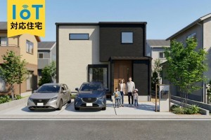 朝倉郡筑前町東小田、新築一戸建ての完成予想図（外観）画像です