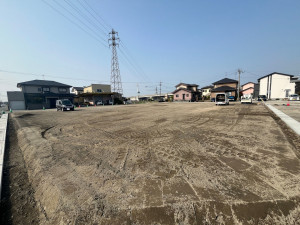 柳川市三橋町蒲船津、土地の前面道路を含む現地写真画像です