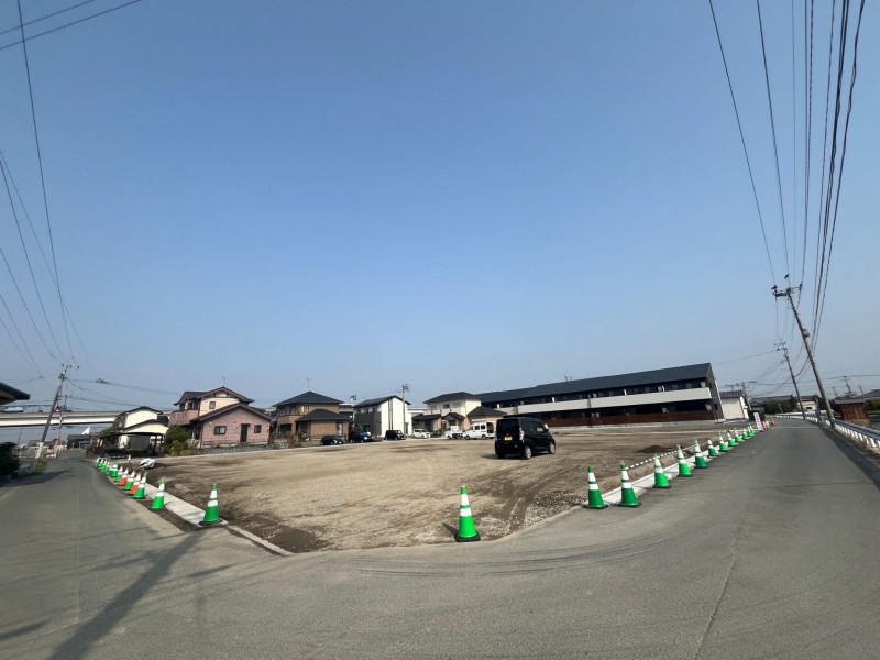 柳川市三橋町蒲船津、土地の前面道路を含む現地写真画像です