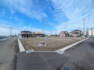 柳川市三橋町蒲船津、土地の前面道路を含む現地写真画像です