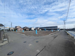 柳川市三橋町蒲船津、土地の前面道路を含む現地写真画像です