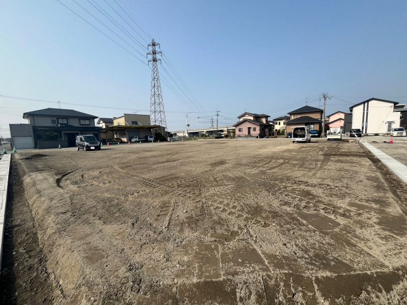 柳川市三橋町蒲船津、土地の前面道路を含む現地写真画像です
