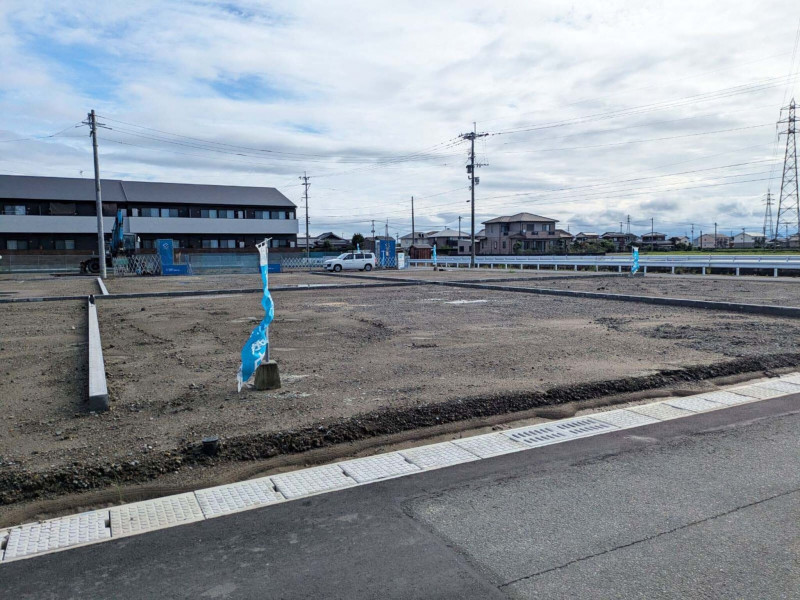 柳川市三橋町蒲船津、土地の前面道路を含む現地写真画像です
