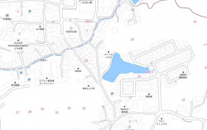 太宰府市坂本、土地の地図画像です
