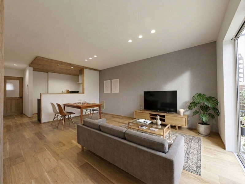 柳川市三橋町蒲船津、新築一戸建ての居間画像です
