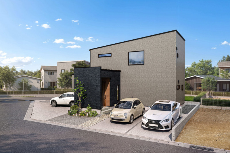 神埼郡吉野ヶ里町豆田、新築一戸建ての完成予想図（外観）画像です