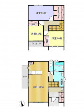 佐賀市金立町千布、中古一戸建ての間取り画像です