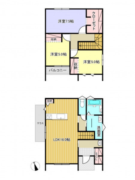 佐賀市金立町千布、中古一戸建ての間取り画像です