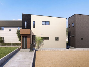 筑紫野市原田、新築一戸建ての完成予想図（外観）画像です