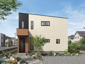 筑紫野市原田、新築一戸建ての完成予想図（外観）画像です