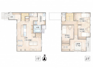 筑紫野市原田、新築一戸建ての間取り画像です