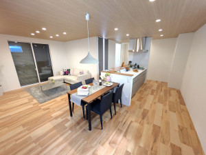 大野城市乙金、新築一戸建ての居間画像です