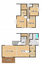 大野城市乙金、新築一戸建ての間取り画像です