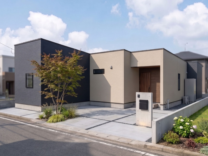 八女市吉田、新築一戸建ての完成予想図（外観）画像です