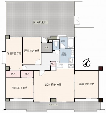 刈谷市御幸町７丁目、マンションの間取り画像です