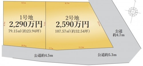 刈谷市丸田町３丁目、土地の間取り画像です