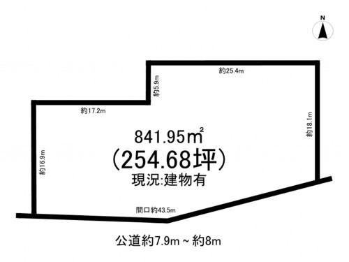 刈谷市半城土中町２丁目、土地の間取り画像です