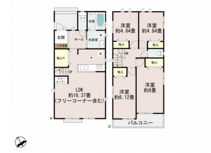 刈谷市一ツ木町岐路の一戸建ての画像です