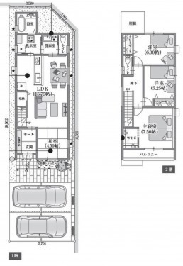 知立市鳥居2丁目、一戸建ての間取り画像です