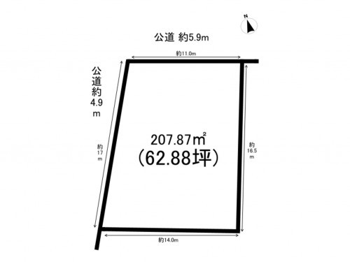 刈谷市野田町西屋敷、土地の間取り画像です