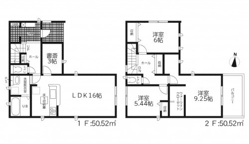 知立市西町新川、一戸建ての間取り画像です