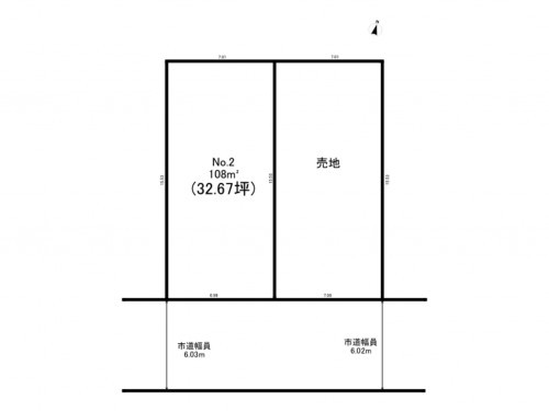 刈谷市泉田町絵下城、土地の間取り画像です