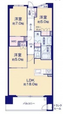 刈谷市大正町3ー１０８ー１、マンションの間取り画像です
