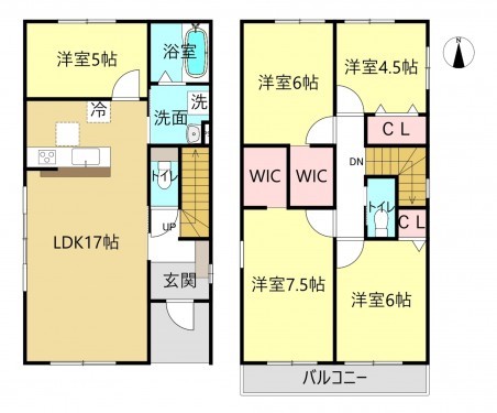 刈谷市泉田町大久屋、一戸建ての間取り画像です