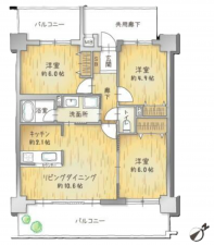 安城市横山町大山田中のマンションの画像です