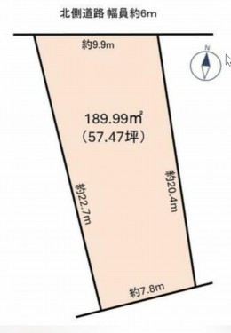 刈谷市半城土中町3丁目、土地の間取り画像です