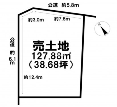 刈谷市板倉町2、土地の間取り画像です