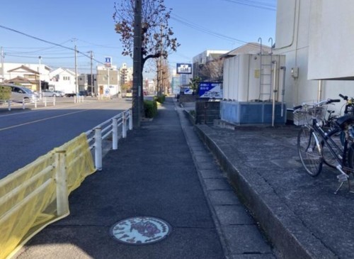 刈谷市山池町２丁目、土地の前面道路を含む現地写真画像です