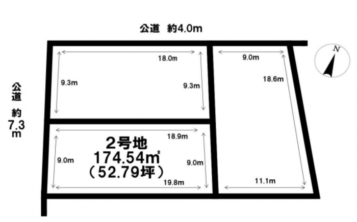 知立市牛田町東向山の土地の画像です