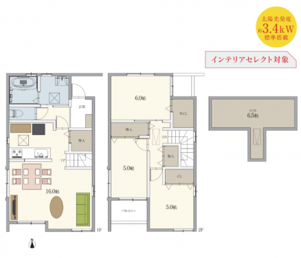 刈谷市東境町住吉、一戸建ての間取り画像です