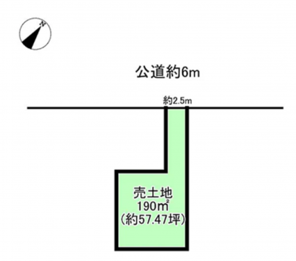 刈谷市板倉町3丁目、土地の間取り画像です