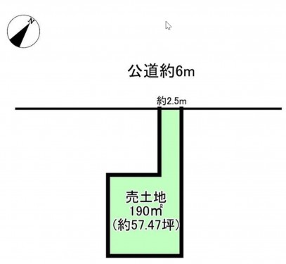 刈谷市板倉町3丁目、土地の間取り画像です