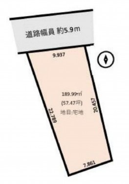 刈谷市半城土中町３丁目、土地の間取り画像です