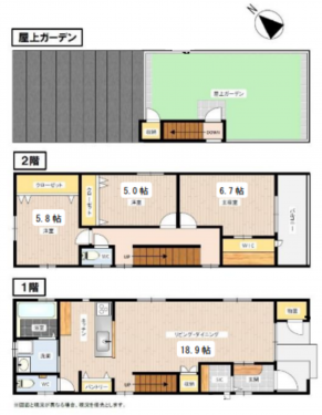 刈谷市築地町５丁目（2号棟）、一戸建ての間取り画像です