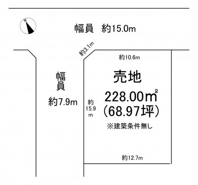 刈谷市大正町７丁目、土地の間取り画像です