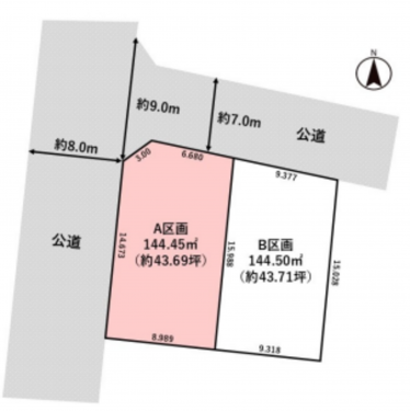 知立市昭和４丁目、土地の間取り画像です