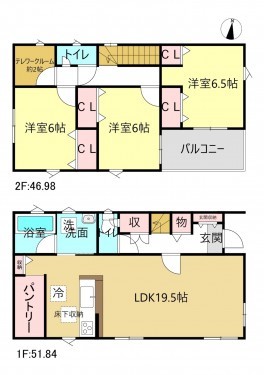 知立市昭和４丁目、一戸建ての間取り画像です