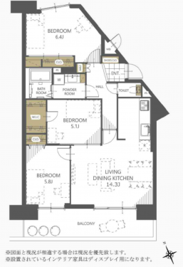 刈谷市大正町１丁目、マンションの間取り画像です
