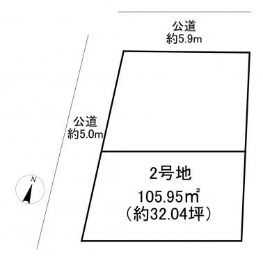 刈谷市野田町西屋敷、土地の間取り画像です