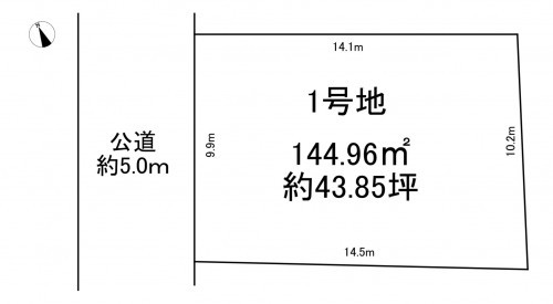 刈谷市小垣江町清水、土地の間取り画像です